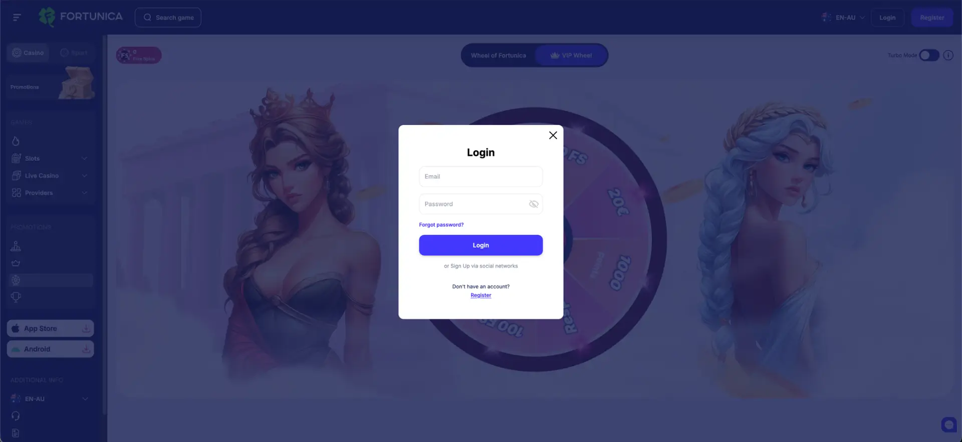 Fortunica Login preview